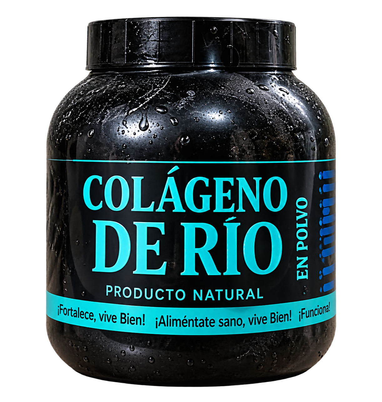 Envase de Colágeno de Río en polvo, 500 g, con su presentación de producto